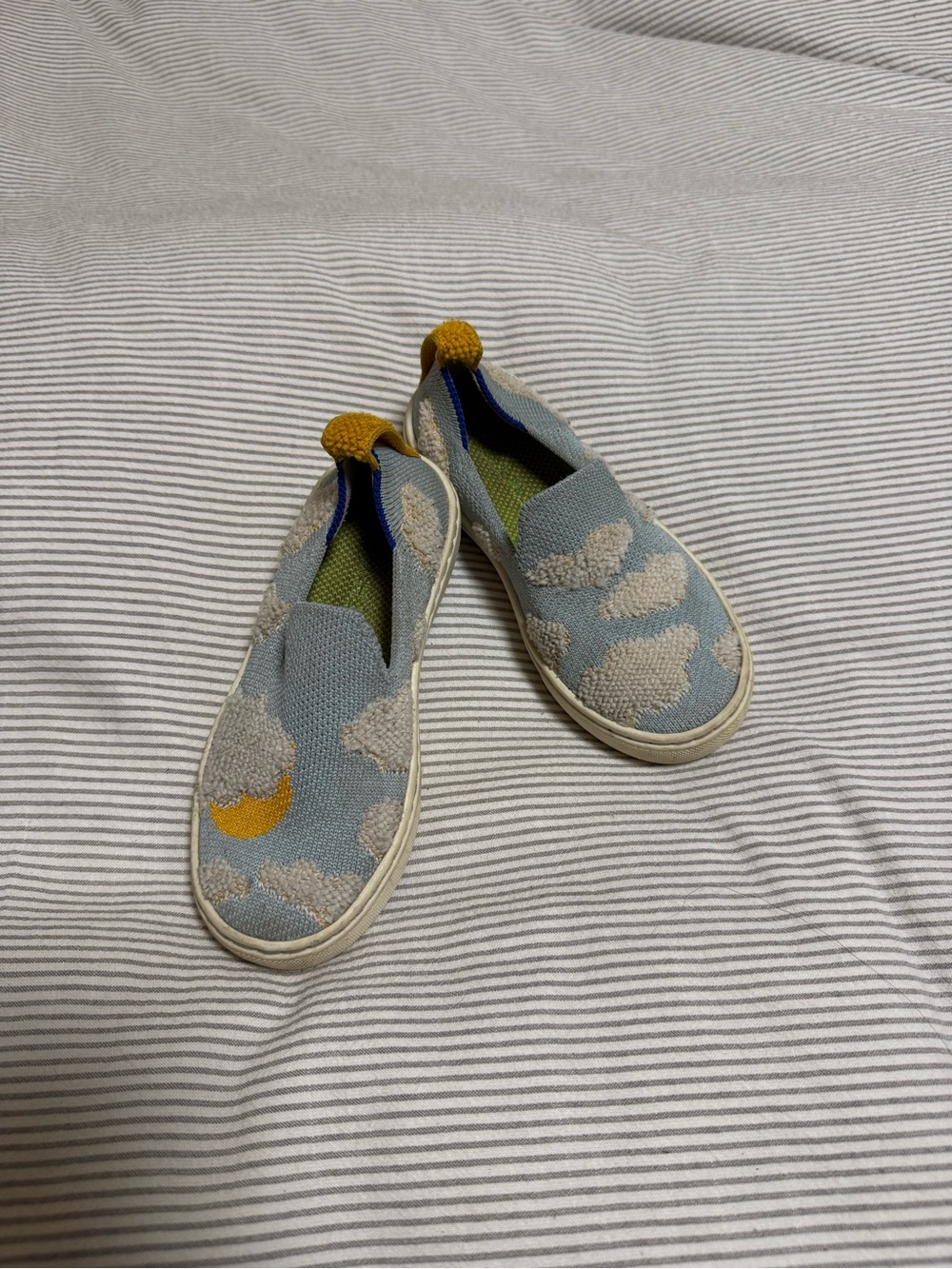 Rothy’s Toddler 10 Slip-On Cloud Print Canvas Shoes